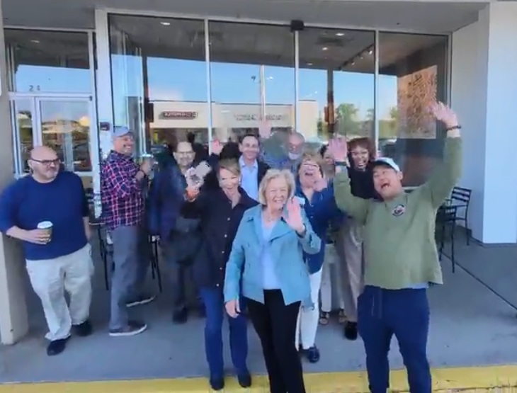 Leadership Rockland alumni gathering outside Panera Bread